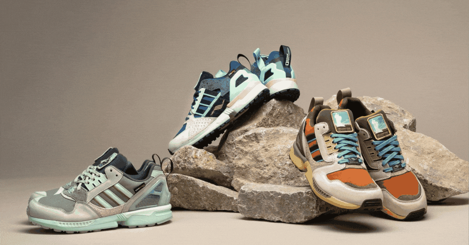 Het adidas x The National Park Foundation ZX pack heeft avontuurlijke designs