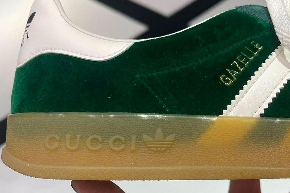 gucci x adidas Gazelle groen