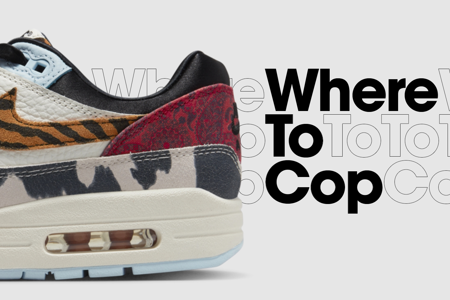 Where to cop: Nike Air Max 1 ’87 WMNS ‘Tiger Swoosh’