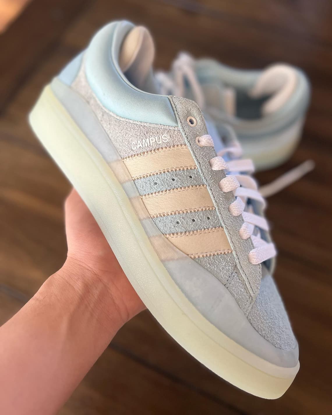 Bad Bunny x adidas Campus blue