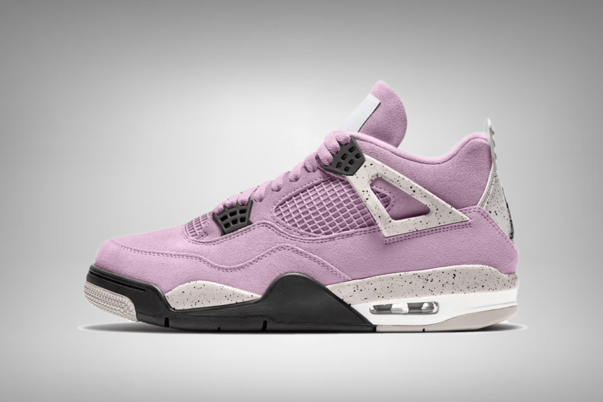 Nieuwe beelden van de Air Jordan 4 WMNS ‘Orchid’
