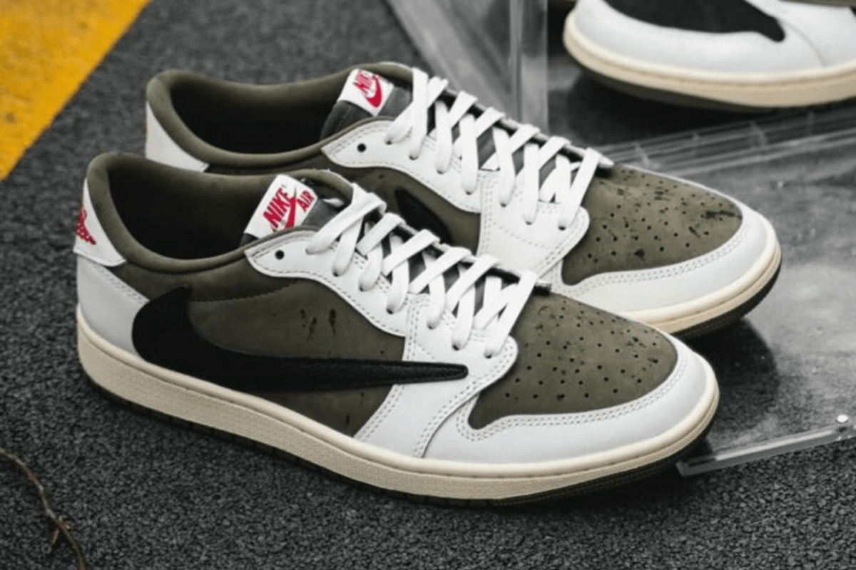Eerste beelden Travis Scott x Air Jordan 1 Low OG ‘Medium Olive’