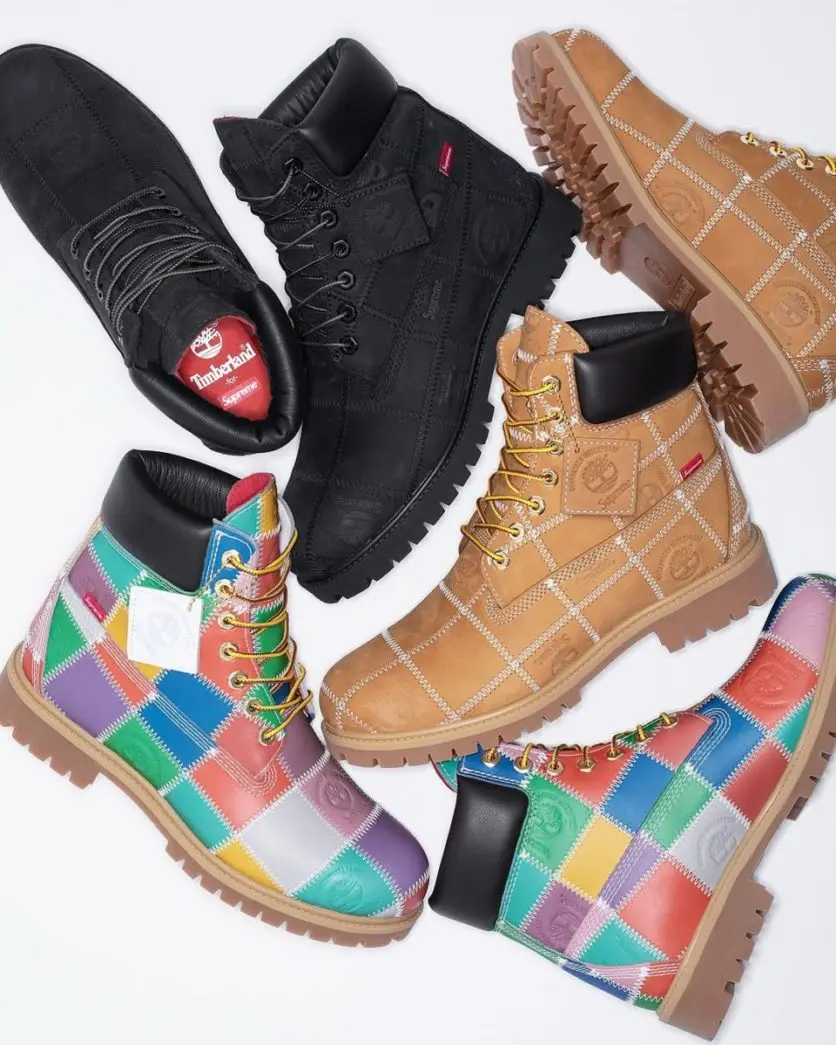 Supreme x Timberland 6-Inch Boot Patchwork
