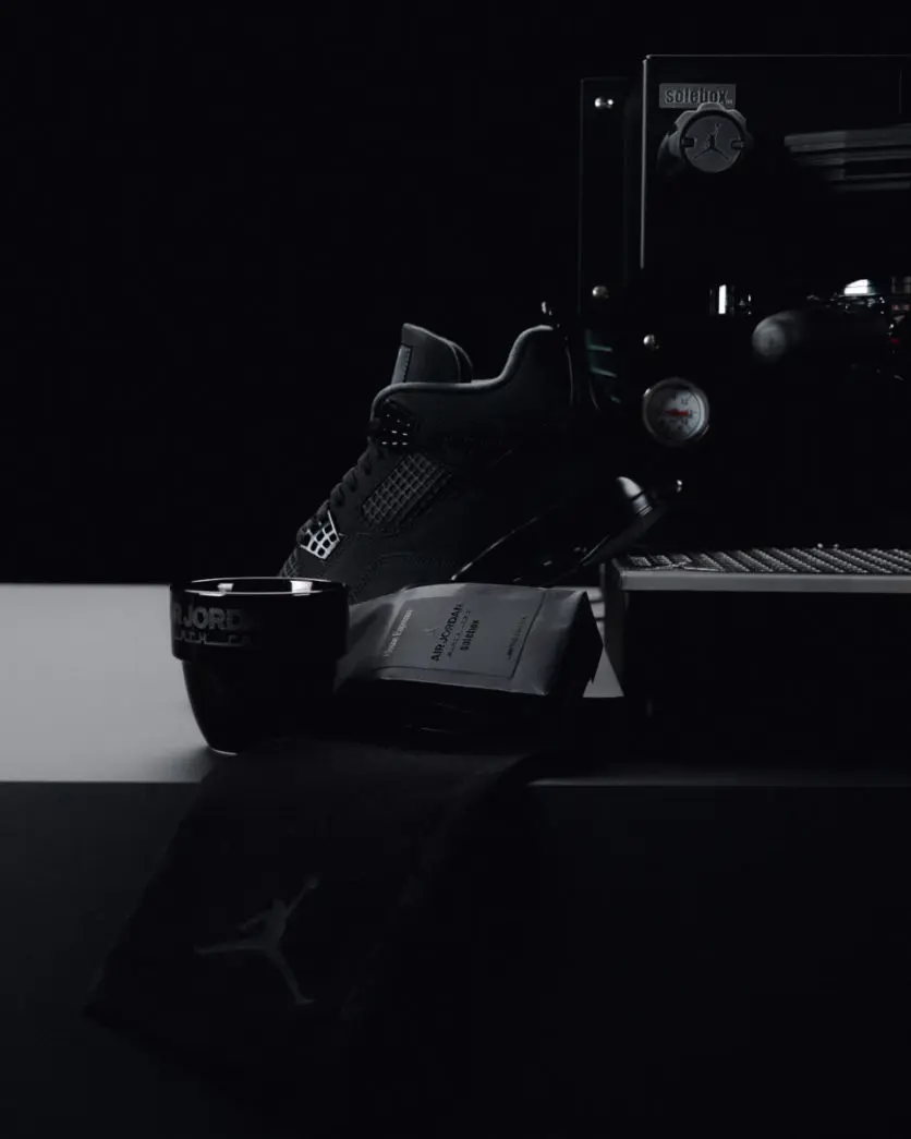 Jamal Musiala Air Jordan 4 Black Cat solebox