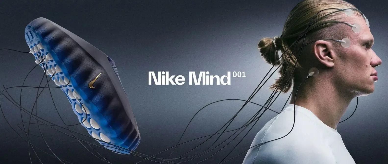 Banner of the Nike mind 001 and Erling Braut Haaland