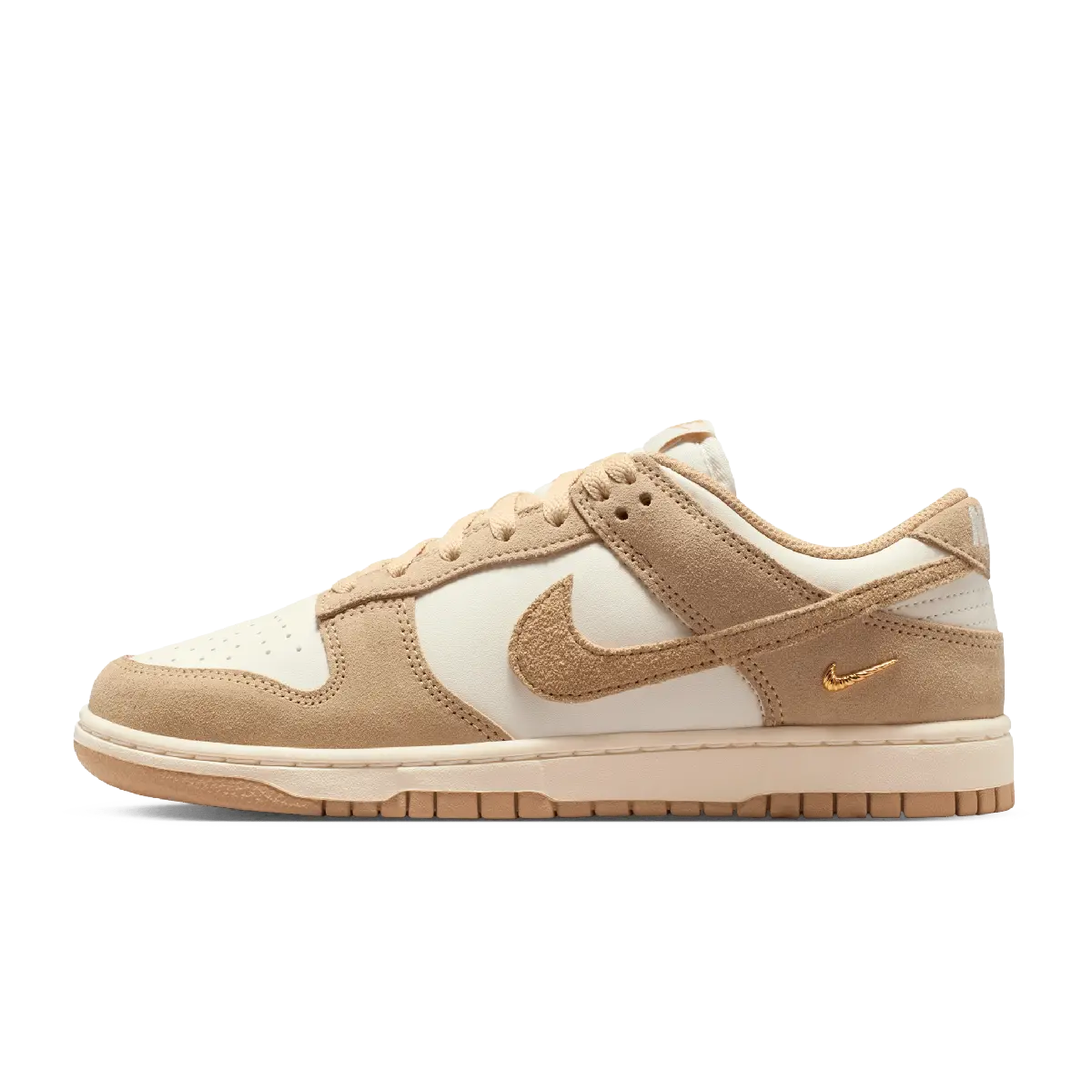 Nike Dunk Low 'Metallic Gold Linen' - Mini Swoosh