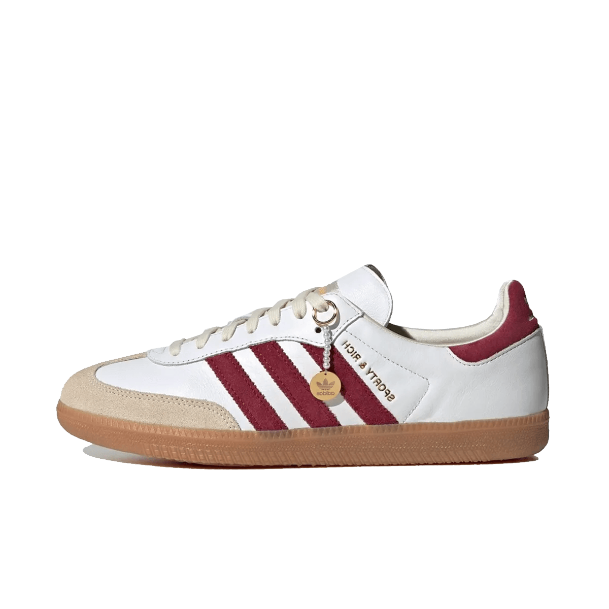 Sporty & Rich x adidas Samba 'White Burgundy' IF5660