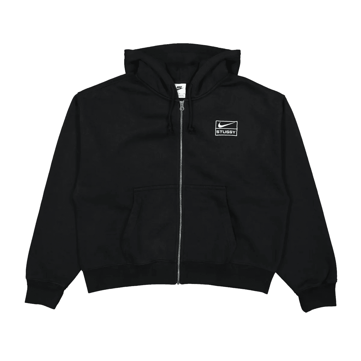 Stüssy x Nike Zip Fleece Hoodie 'Black'