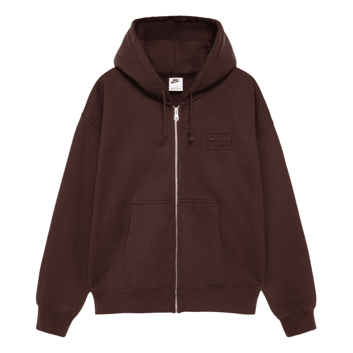 Stüssy x Nike Fleece Zip Hoodie 'Dark Cinder'