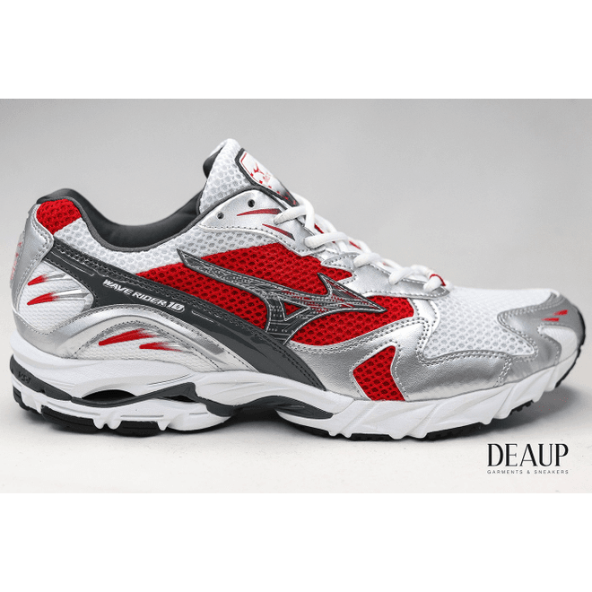 Mizuno Wave Rider 10 'White / Silver / Chinese Red'