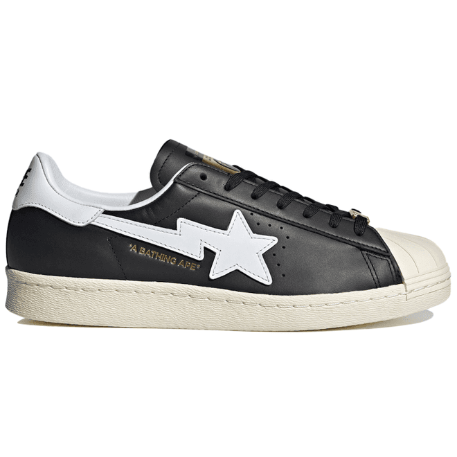 adidas Superstar 80s Bape Black White Gold (2022)