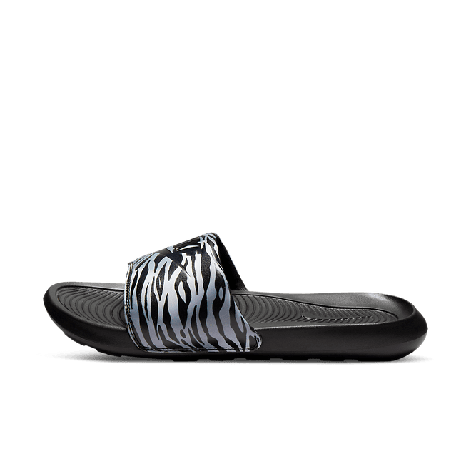Nike Wmns Victori One Printed Slide 'Black Metallic Silver'