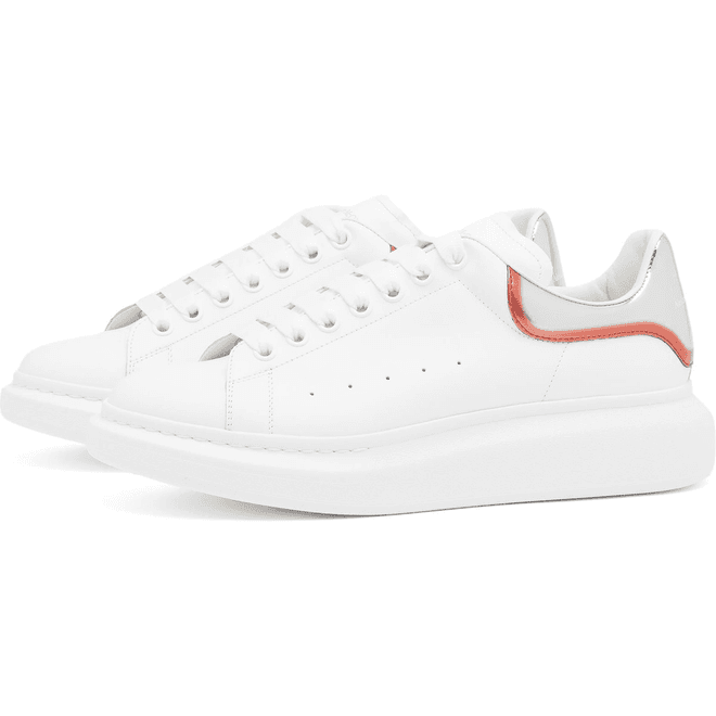 Alexander McQueen Oversized White Silver Red Metallic