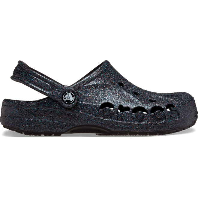 Crocs Unisex Baya Glitter Clogs Black