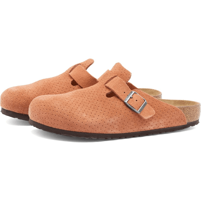 Birkenstock Boston Burnt Orange Embossed Dots