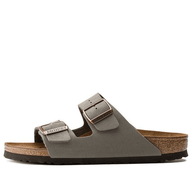 Birkenstock Arizona Birko-Flor Birkibuc Narrow Fit 'Stone'