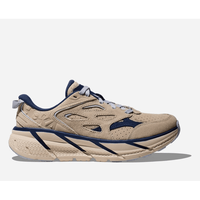 HOKA Clifton L Suede Walking Oat Milk