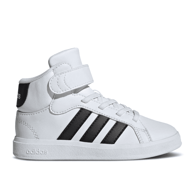 adidas Grand Court Mid K 'White Black'