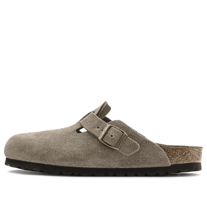 Birkenstock Boston Suede Leather Sandals 'Taupe'