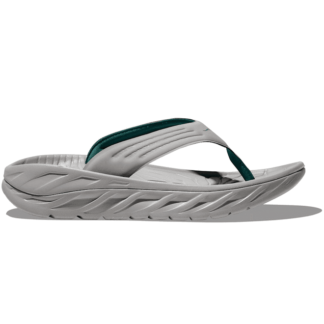 HOKA Ora Recovery Flip 2 in Stellar Grey/Oceanic, Size 7.5 Stellar Grey