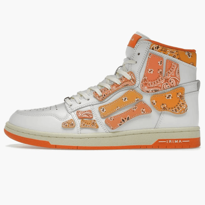 AMIRI Skel Top Hi Bandana White Orange