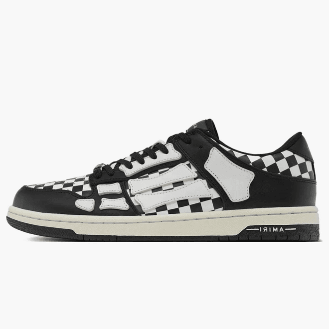 AMIRI Skel Top Low Checkered Black White