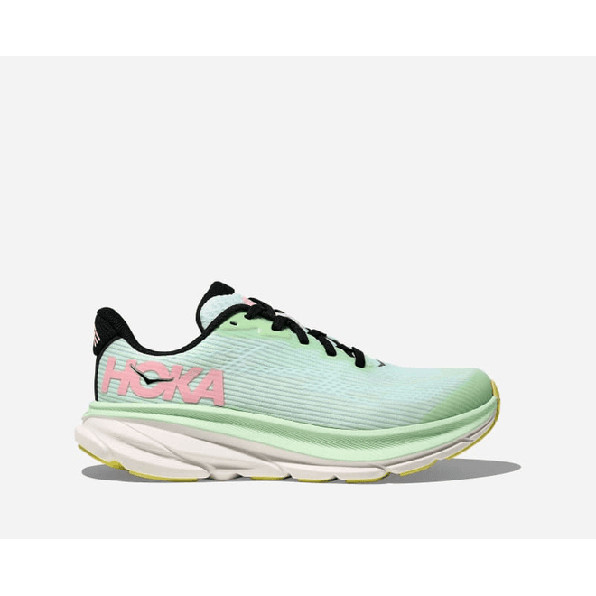 HOKA Kid's Clifton 9 Road Running Mint Fluorite