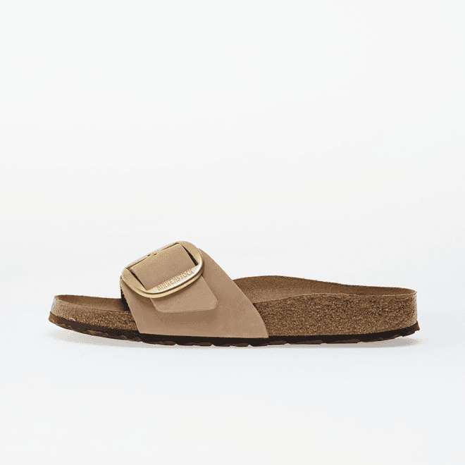 Birkenstock Madrid Big Buckle Natural Leather Nubuck Sandcastle