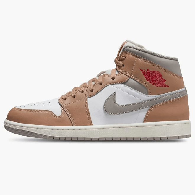 Jordan 1 Mid Rattan White College Grey