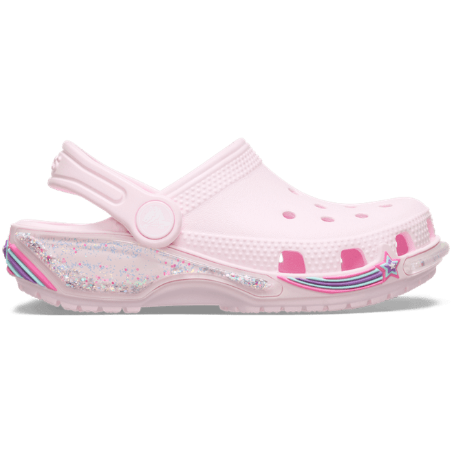 Crocs Kids Toddler Classic Star Sparkle Shaker Clogs Pink Milk