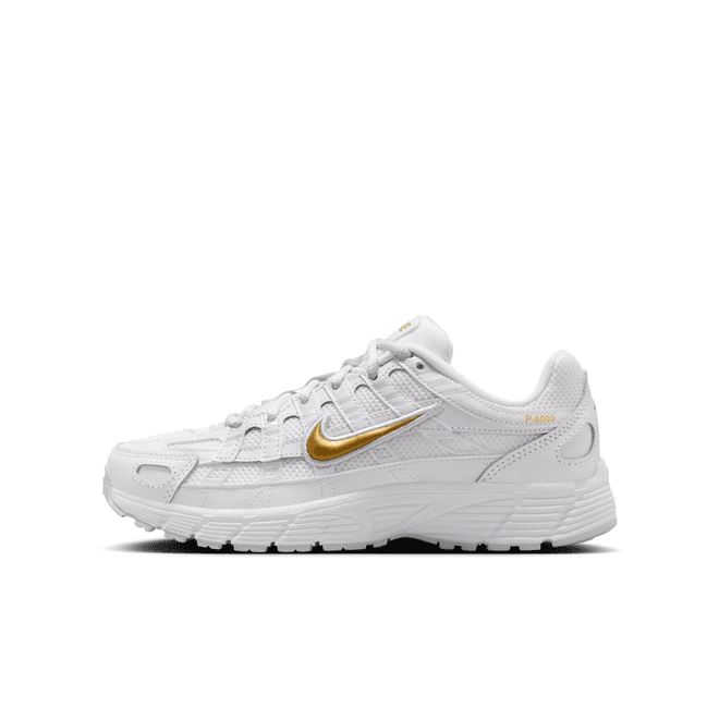 Nike P-6000 White Metallic Gold (gs)
