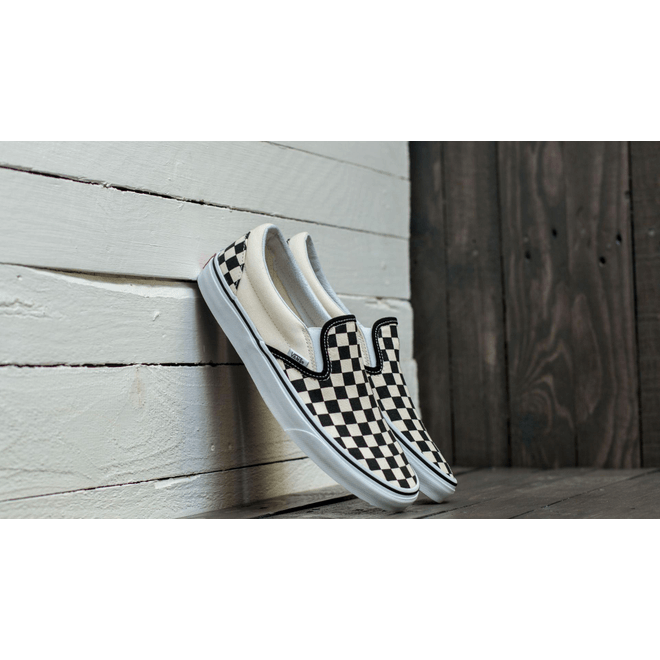 Vans Classic Slip-On Black & White Checkerboard/ White